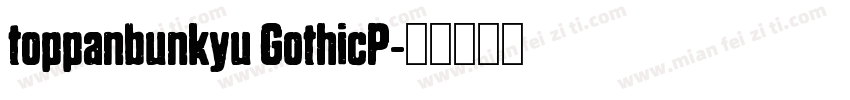 toppanbunkyu GothicP字体转换